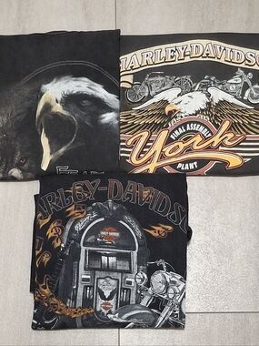 Lot Of 3 Harley Davidson Mens Short Sleeve Shirts Size XL